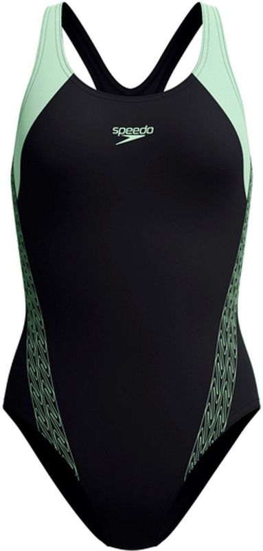 Speedo - Hyperboom - Badpak - Zwart - Sportuitsnijding achteraan