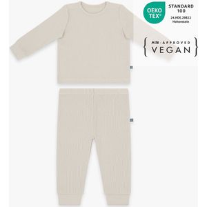 Pyjama 2-delig voor baby's en kinderen, lange mouwen, ademend & temperatuurregulerend, katoen en viscose, zacht voor de huid, stijlvol ribeffect