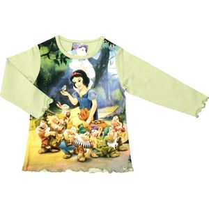 Disney Princess - Meisjes Kleding - Longsleeve - Licht Groen - Sneeuwwitje en de Zeven Dwergen - T-shirt met lange mouwen - Maat 86