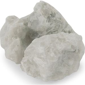Calciet - Ruwe Brokjes - Wit/Grijs - 250 Gram - 3-5 cm - Ca. 10-12 Stuks