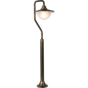 QAZQA bruges - Klassieke Staande Buitenlamp | Staande Lamp voor buiten - 1 lichts - H 100 cm - Goud/messing - Buitenverlichting
