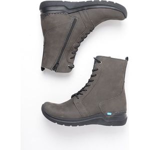 Wolky Hoge veterschoenen Viper asfalt nubuck