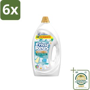 Frisse Reus - Vloeibaar Wasmiddel - Lotus - Witte Was - 100 Wasbeurten - Voordeelverpakking - 6 stuks - Witte was - Vlekken verwijderen