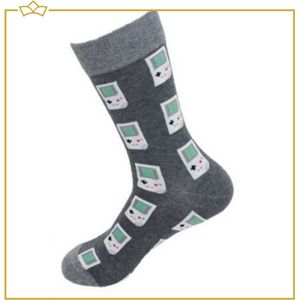 ATTREZZO® Grappige sokken - Gameboy - Maat 39-42 - Grijs