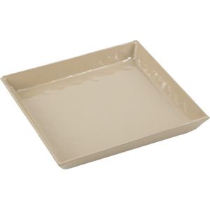 HomeBound by KY - Tray vierkant hammered beige - 10x10x2cm - tray/dienblad beige vierkant