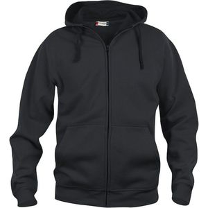 Clique Basic hoody Full zip Zwart maat S