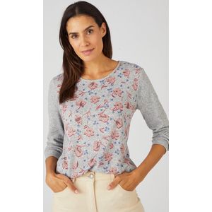 Damart - T-shirt van warme gebreide stretch stof - Dames - Roze - S