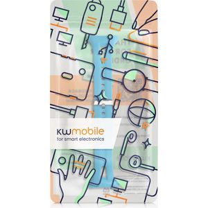 kwmobile horlogebandje geschikt voor Garmin Forerunner 10 / 15 (L Size model) polsband - Smartwatch bandje van TPU - Activity tracker horloge band in mat blauw