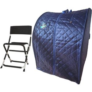 Draagbare Infrarood Sauna XL Deluxe - Toermalijn Sauna voor Eén Persoon, Opvouwbaar en Inclusief Klapstoel, 1000 Watt