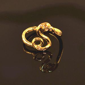 Gading® Dames Ring met letter ""S""- vrouwen goudkleurig letter Ringen- Vriendschapsring - Relatie Ringen