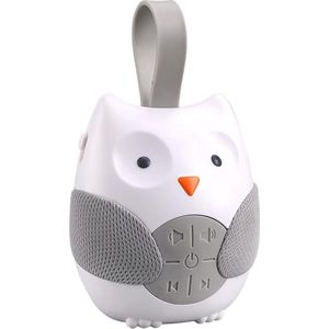 3Babies® White Noise Machine – Slaaptrainer Baby – Witte Ruis – Natuurgeluiden en Muziek – Muziekdoos – Uil Wit