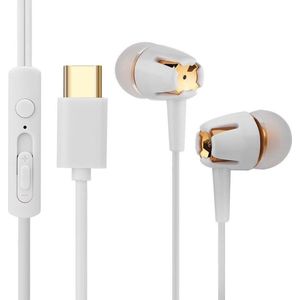 Sportoortelefoons Type-C met microfoon - Diepe bas, stereo geluid - Smartphone oordopjes voor Android en IOS .