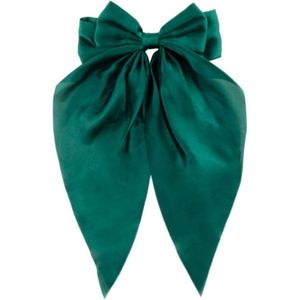 Groene Haarstrik - grote haarstrik - 36x19 cm - haarclip – haaraccessoire - strik – feest outfit - carnaval