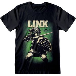 The Legend Of Zelda Link - Hero Of Hyrule Heren T-shirt - zwart - M
