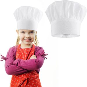 Koksmuts voor kinderen wit elastisch verstelbaar - voor baby's en meisjes - one size