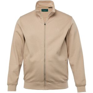 Boston Park - Heren - Boston Park Sweatvest rib-sweatstof opstaande kraag - Lichtbeige - Maat 52+