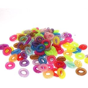 30 Stuks Rubber Haarelastiek Multicolor - Haaraccessoire - Rubber - Elastisch