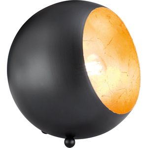 LED Tafellamp - Torna Blinky - E14 Fitting - Rond - Mat Zwart - Aluminium
