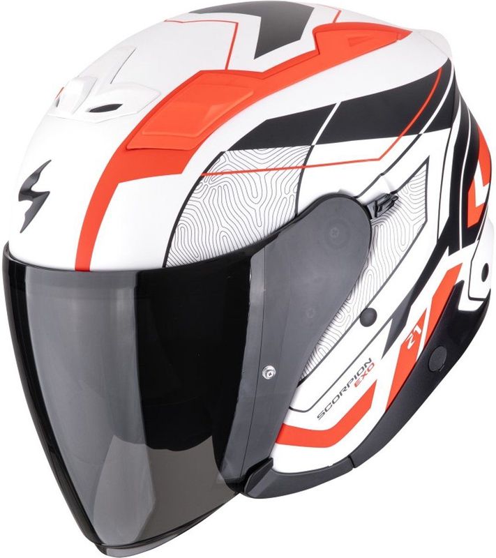 Scorpion - EXO-Z1 - Jethelm - Zwart Wit Rood - Glasvezel