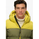 Superdry - Pufferjack met capuchon en kleurvlakken - Heren - Gewatteerde jassen