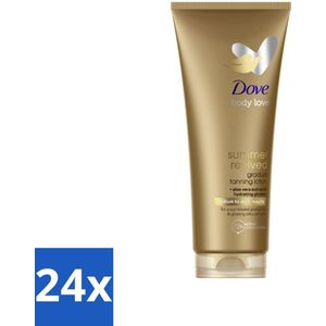 24 x Dove Body Love Zelfbruinende Bodylotion - Summer Revived - Medium-Dark - 200 ml - Zelfbruinende Bodylotion - Zomerse Gloed - Gehydrateerde Huid - Stralende Huid - Gevoelige Huid