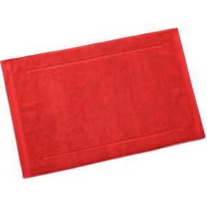 Bamatex Home Textiles - Collectie Emotion - Badmat – 50 x 80 cm - RED - 2 stuks - Egeïsche gekamde katoen -1000 g/m2