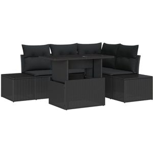 vidaXL - Tuin - Sofa - Set - Set - van - 5 - Donkergrijs