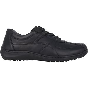 Herwig - Heren Veterschoen - Zwart - Nappaleer - Comfortabel