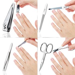 Manicureset 4-delige reisset met vijl uit Solingen nagelverzorgingsset nagelschaartje en nagelset