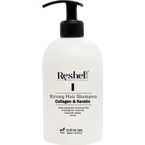 Reshell Profesional - Verzorgingsshampoo tegen Haaruitval - Natuurlijke Extracten voor Sterker en Dikker Haar / Vol, Sterk en Gezond Haar /Paardenstaart Extract Zoutvrij / Bevat Collageen, Keratine, Vitamines B3 en B5 - 500 ml