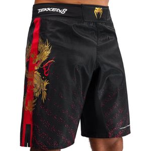 Venum x Tekken 8 Marshall Law Fightshorts Zwart Rood Goud - XS - Jeans Maat 28