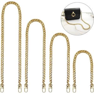 Metalen ketting draagriem goud 30 cm 60 cm 100 cm 120 cm voor tas platte kettingriem