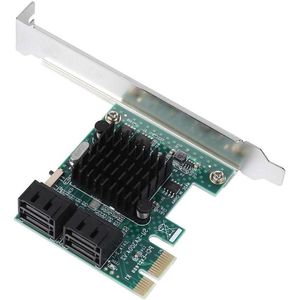 4-poorts SATA III 6 Gbps PCIe-controllerkaart - Win XP/2003/Vista/Win7/Win8/Win10 .
