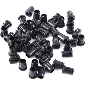 Allecto Plus - LED houder voor 5mm LED lampen - Kunststof zwarte clipbehuizing - 50 stuks