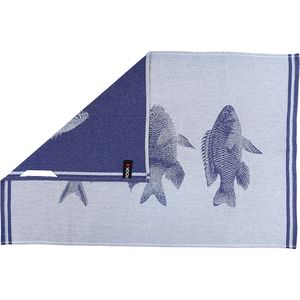 KOOK Theedoek Vis Blauw 50 x 70 cm