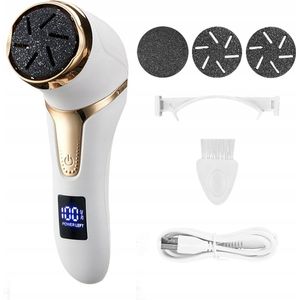 Elektrisch Voetvijl met 3 Opzetstukken - Waterdicht & USB Oplaadbaar