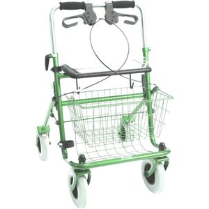 Premis - Provo - Rollator - 2de generatie - Duwbeugel - Dubbelzijdig geremd - Maximaal draagvermogen 120 kg - Appel Groen