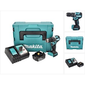 Makita DHP 487 RM1J accu klopboormachine 18 V 40 Nm borstelloos + 1x oplaadbare accu 4.0 Ah + lader + Makpac