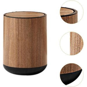 KZQ - Prullenbak - Bruin - Prullenbak met Deksel - 15L - Huishoudelijke Container