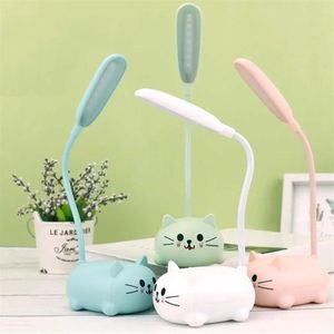 Kinder Bureaulamp Led Kat Nachtlampje USB oplaadbare nachtlampje Student bureaulamp Bedlampje slaapkamer
