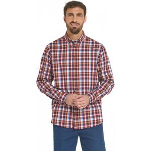 Flanellen overhemd met fluwelen detail, chic