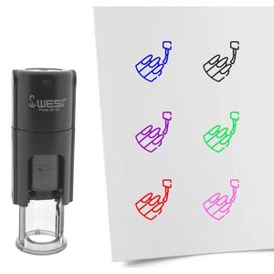 CombiCraft Stempel gelakte nagels 10mm rond roze inkt - per 1 stuk
