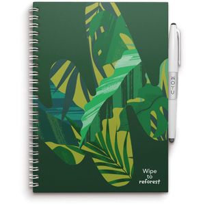 MOYU - Safari Nights Notebook - Uitwisbaar Notitieboek A5 Hardcover - Multifunctionele pagina’s - Inclusief uitwisbare pen, houder en wisdoekje