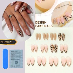 GUAPÀ® Plaknagels Panter Print | 24 stuks valse nagels | Press On Nails | Zelfklevende Plaknagels | Nepnagels | Kunstnagels | Compleet plaknagels starterspakket | Nagels stickers | French Manicure | Feest Nagels | 24 stuks plaknagels Panter Print