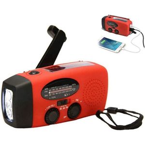 Noodradio - Noodradio Solar Opwindbaar - Draagbaar Radio - 1 Stuk - Voor Camping En Noodgevallen