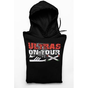 HEAVY BLEND™ - Voetbal Ultras Hoodie - Ultras On Tour - Zwart Maat M