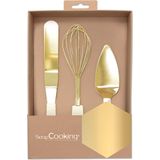 ScrapCooking - Gouden Spatel/Garde/Taartschep - Set/3