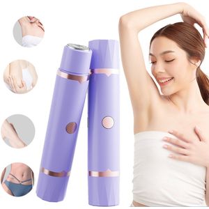 Elektrisch Scheerapparaat - 2 in 1 Ladyshave voor Vrouwen - Waterdicht - Epilator - Bikinitrimmer - Verwijderbaar mes -Trimmer vrouw - Gemakkelijk mee te nemen - Paars