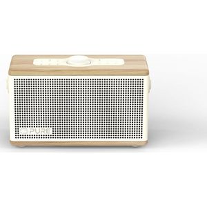 Pure Classic Aura - Draagbare Bluetooth-luidspreker - Katoen wit/Eiken