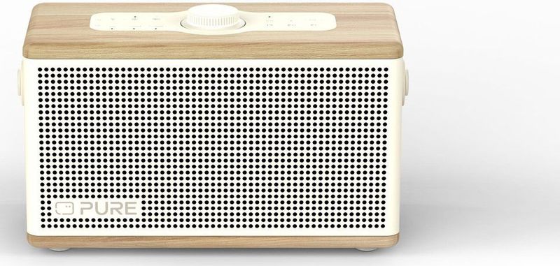 Pure Classic Aura - Draagbare Bluetooth-luidspreker - Katoen wit/Eiken
